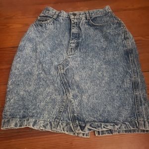 Vintage Gitano Jeans Acid Wash High Waist Denim Skirt Size 8